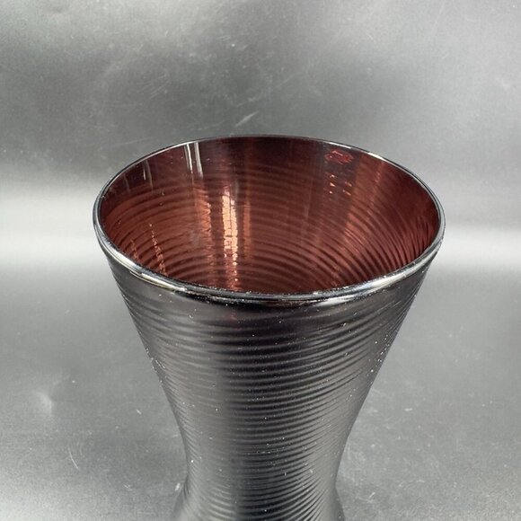 Venetian Hand Blown Art Glass Tumbler Drinking Glasses Cups Amethyst Optic Set 3 - Picture 8 of 14